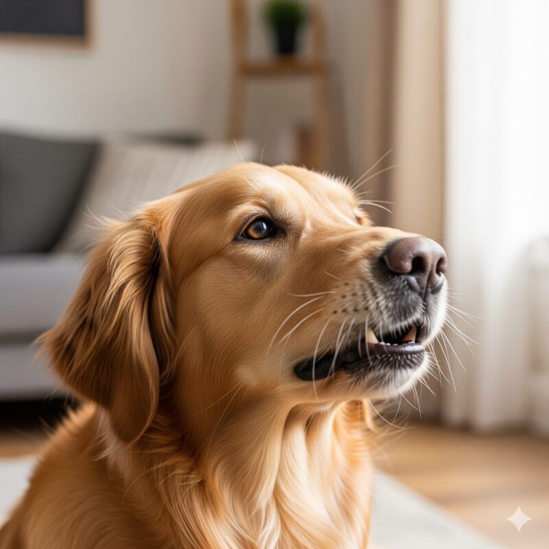 要求を表現して鼻を鳴らす犬