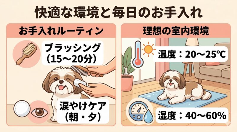 快適な環境と毎日のお手入れ 快適な環境と毎日のお手入れ図解