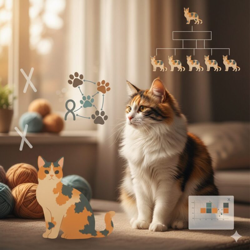 三毛猫が雌ばかりの理由と毛色パターン予測