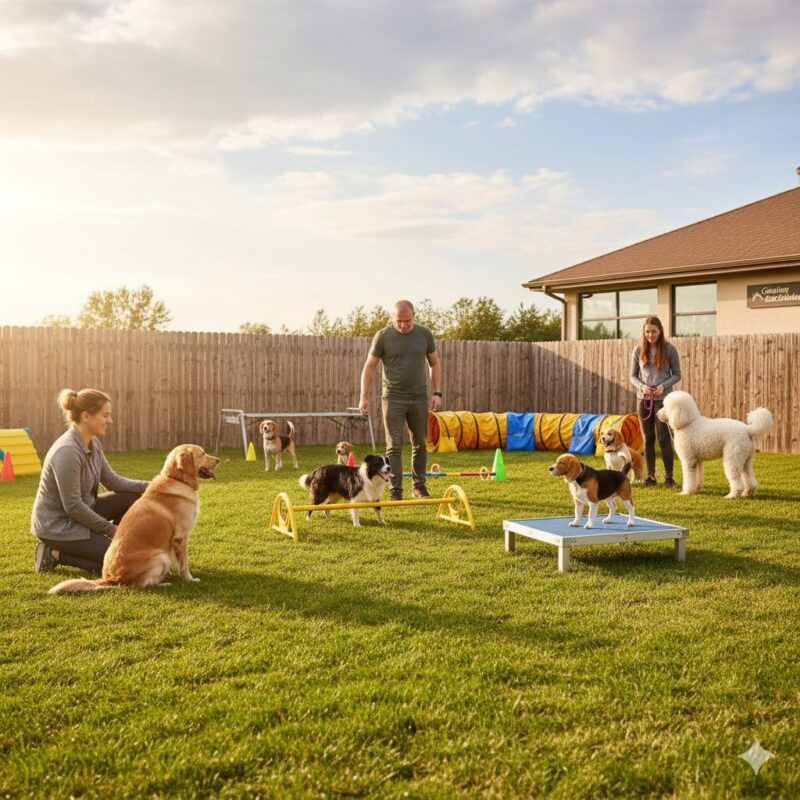 効果的なしつけで成功した飼い主と犬のイメージ