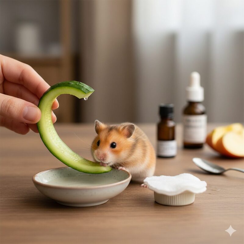 ハムスターの給水器代用方法