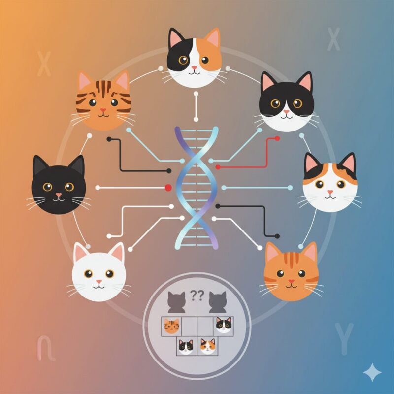 猫の毛色遺伝パターンの基本メカニズム