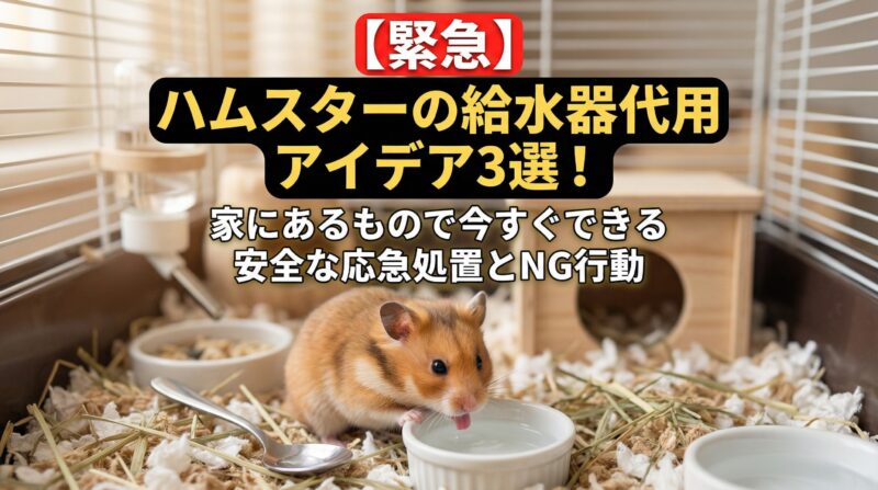 ハムスターの給水器代用アイデア3選