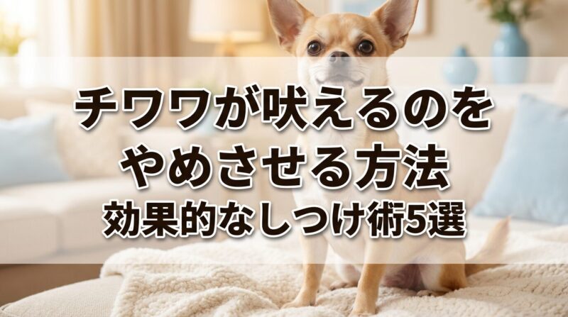 チワワが吠えるのをやめさせる効果的なしつけ術5選 - 穏やかな表情のチワワと温かい家庭的な背景