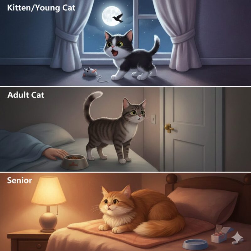 夜鳴きする猫のイメージ