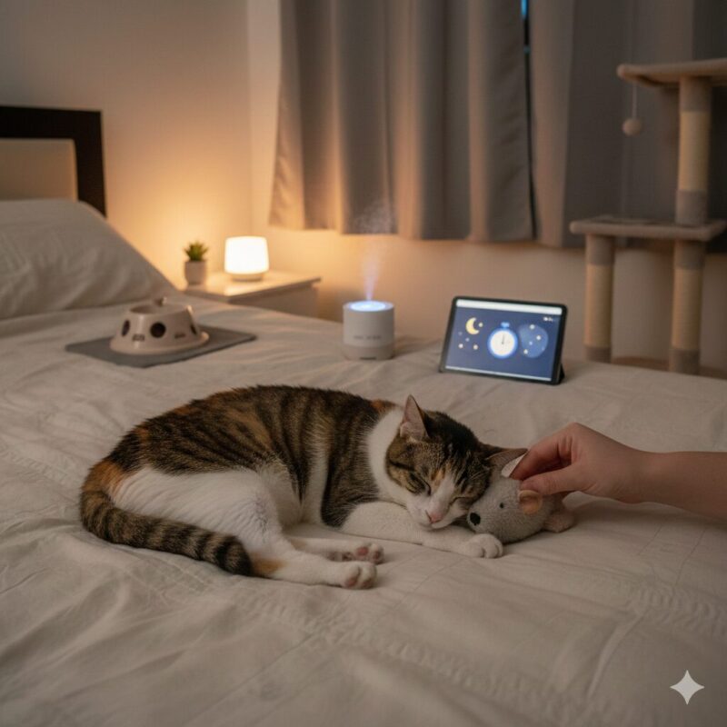 猫の夜鳴き対策グッズのイメージ