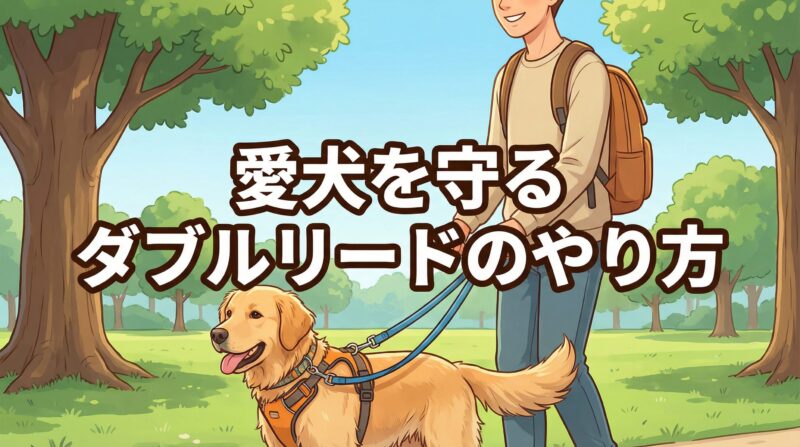 愛犬を守るダブルリードのやり方｜首輪とハーネスで安全に散歩する犬と飼い主