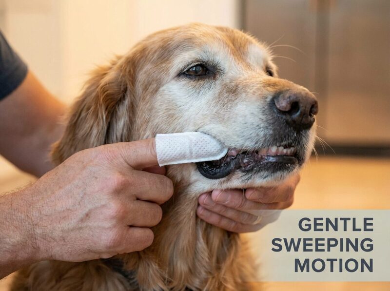 老犬への歯磨きシートの正しい使い方