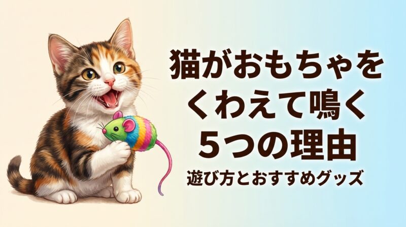 猫がおもちゃをくわえて鳴く5つの理由を徹底解説。遊び方とおすすめグッズを紹介