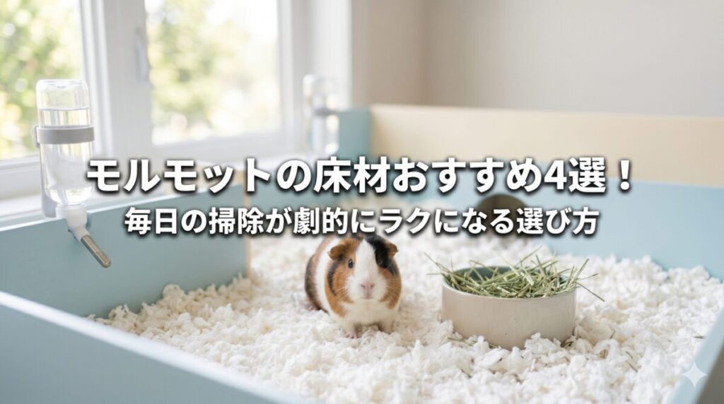 毎日の掃除が劇的にラクになるモルモットのおすすめ床材4選