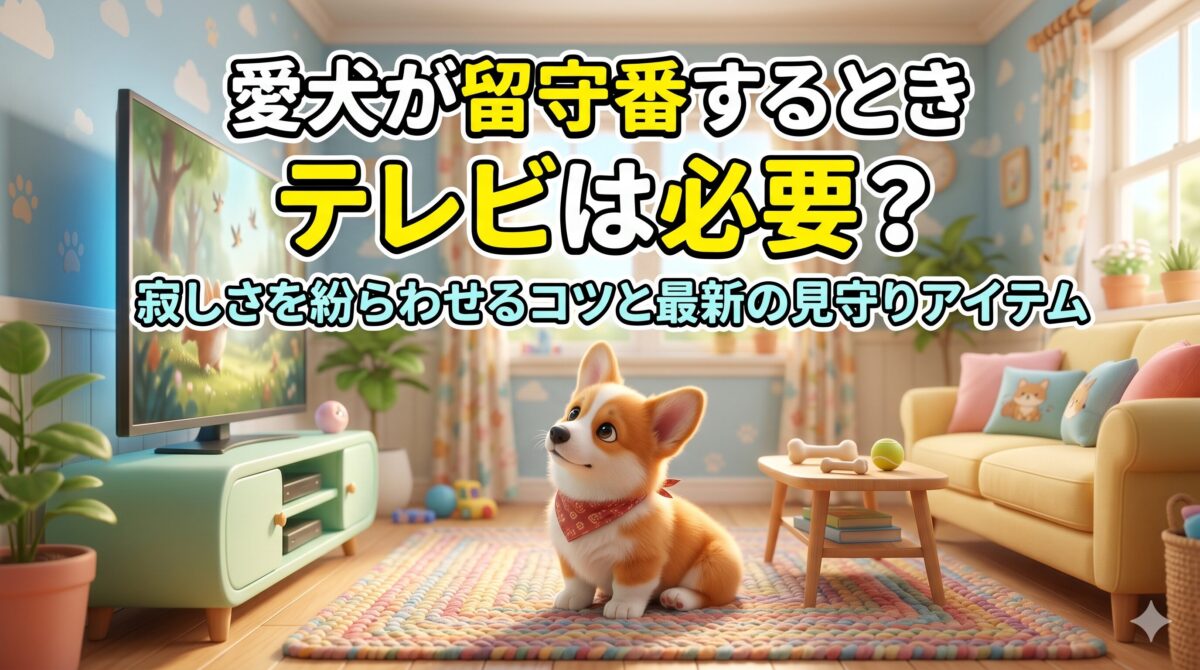 愛犬が留守番するときテレビは必要?寂しさを紛らわせるコツと最新の見守りアイテム