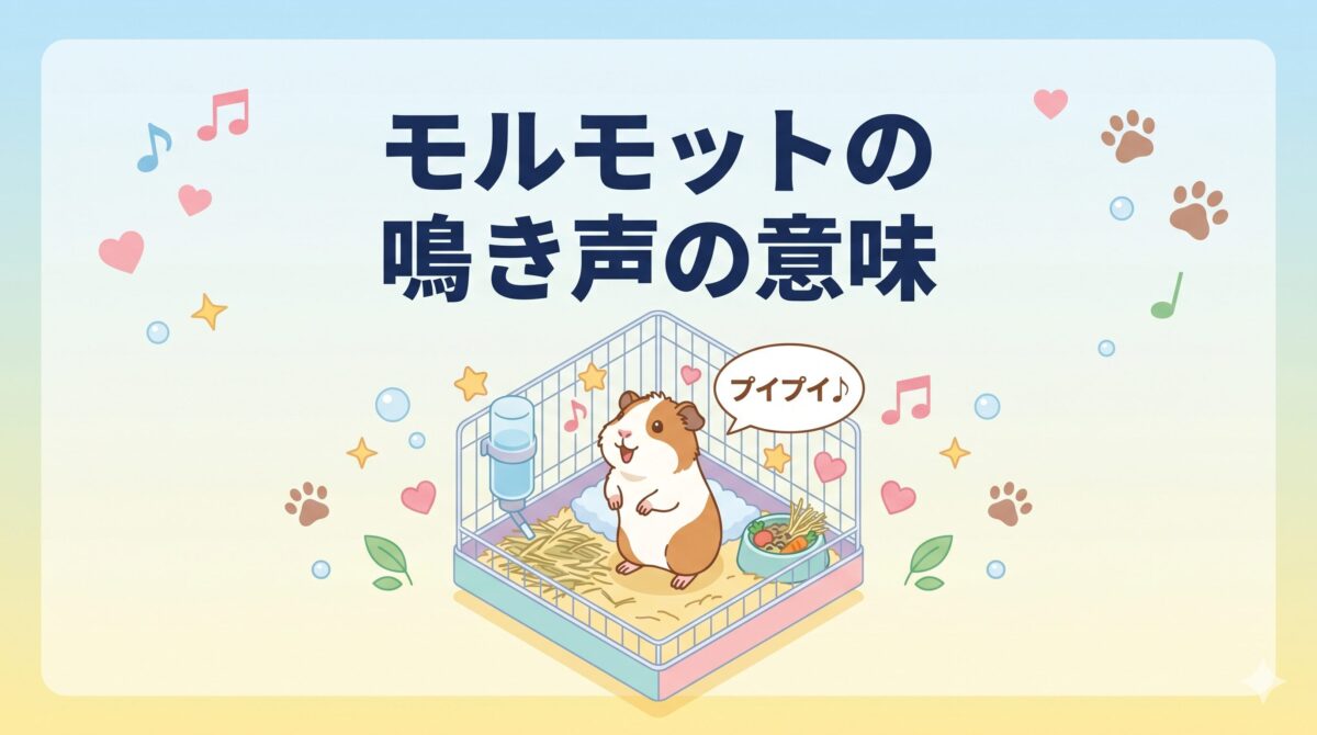 モルモットの鳴き声の意味とストレス解消法