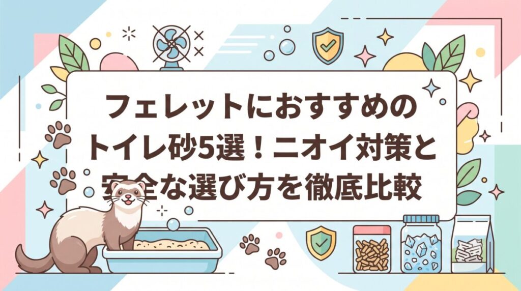 フェレットにおすすめのトイレ砂5選！ニオイ対策と安全な選び方を徹底比較