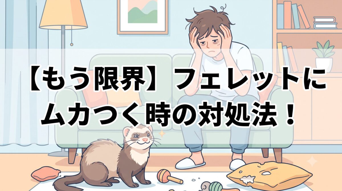 【もう限界】フェレットにムカつく時の対処法!飼育ストレスを下げる実践的なコツ