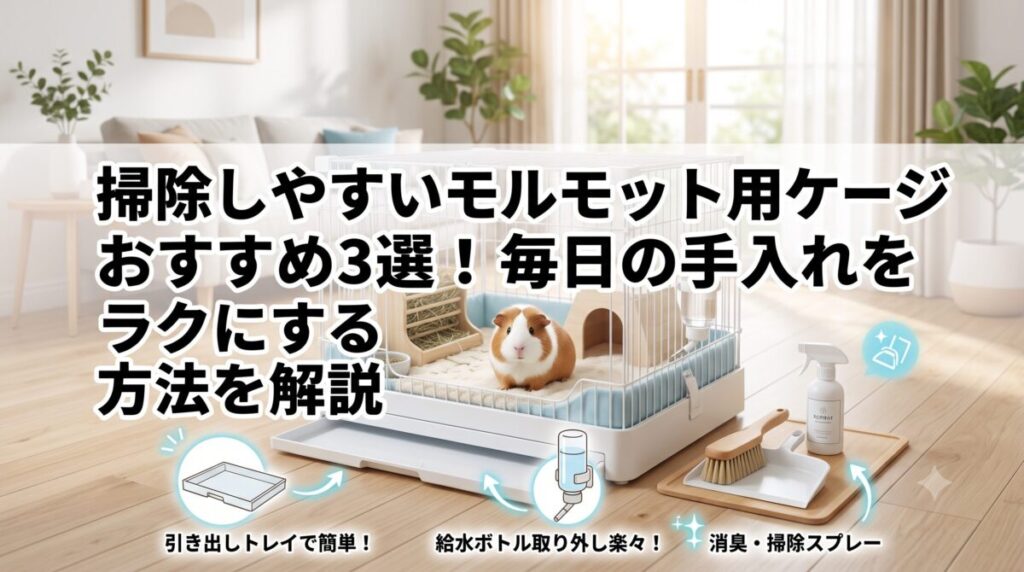 掃除しやすいモルモット用ケージおすすめ3選！毎日の手入れをラクにする方法を解説