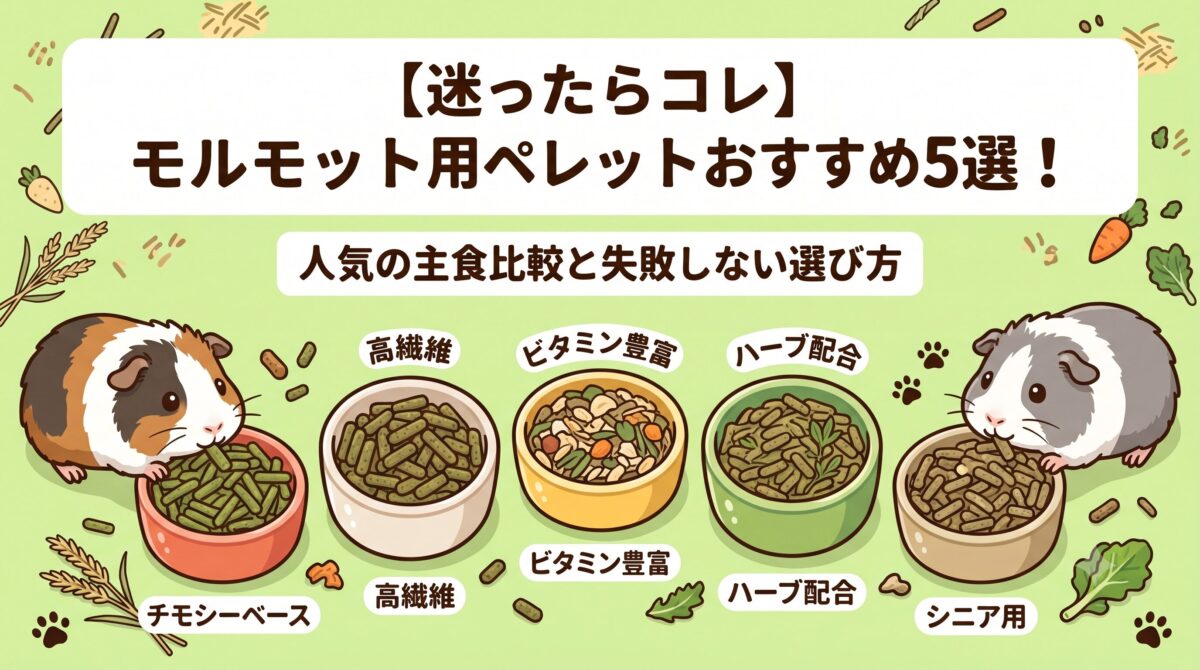 【迷ったらコレ】モルモット用ペレットおすすめ5選!人気の主食比較と失敗しない選び方