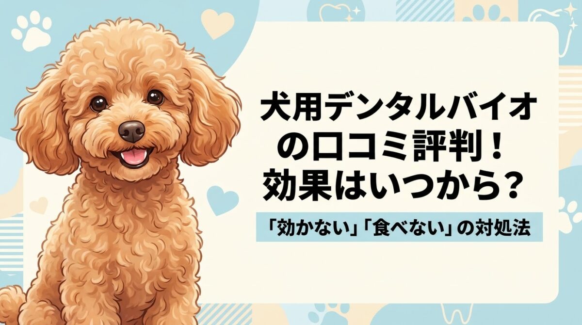 犬用デンタルバイオの口コミ評判!効果はいつから?「効かない」「食べない」の対処法