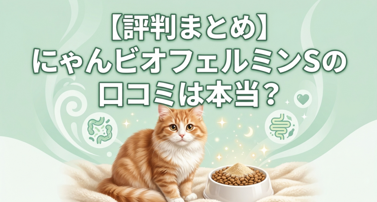 【評判まとめ】にゃんビオフェルミンSの口コミは本当?愛猫の腸活サプリ検証