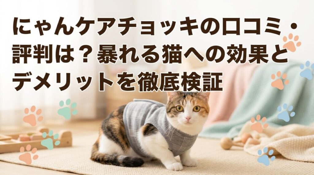 にゃんケアチョッキの口コミ・評判は？暴れる猫への効果とデメリットを徹底検証