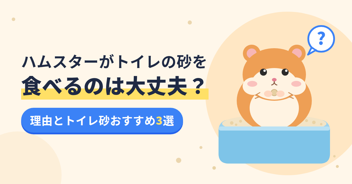 ハムスターがトイレの砂を食べるのは大丈夫?理由とトイレ砂おすすめ3選