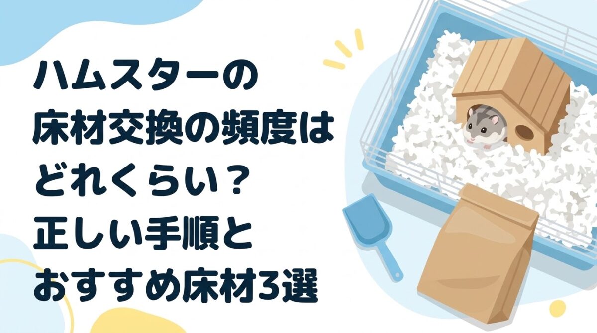 ハムスターの床材交換の頻度はどれくらい? 正しい手順と おすすめ床材3選