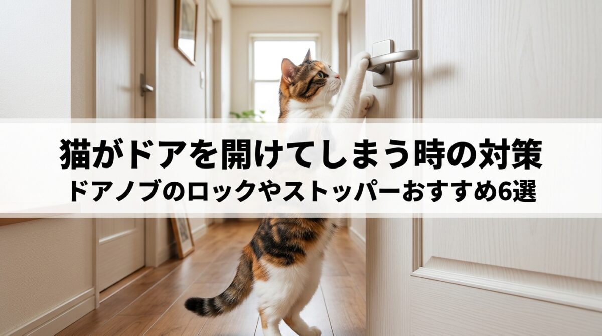 猫がドアを開けてしまう時の対策|ドアノブのロックやストッパーおすすめ6選