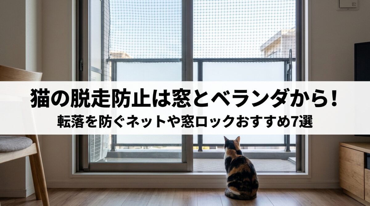 猫の脱走防止は窓とベランダから!転落を防ぐネットや窓ロックおすすめ7選