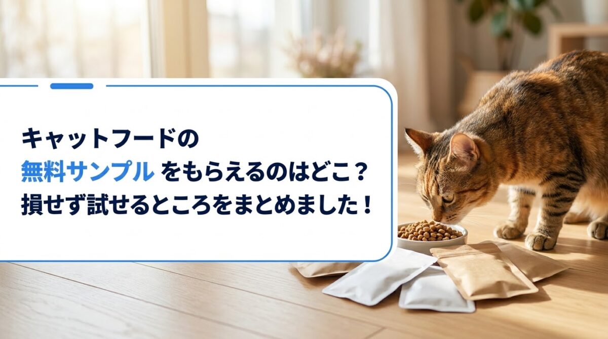 キャットフードの無料サンプルをもらえるのはどこ?損せず試せるところをまとめました!