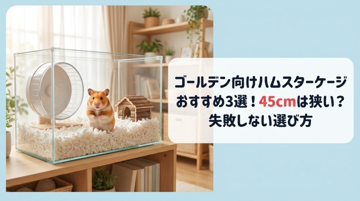 ゴールデン向けハムスターケージおすすめ3選!45cmは狭い?失敗しない選び方